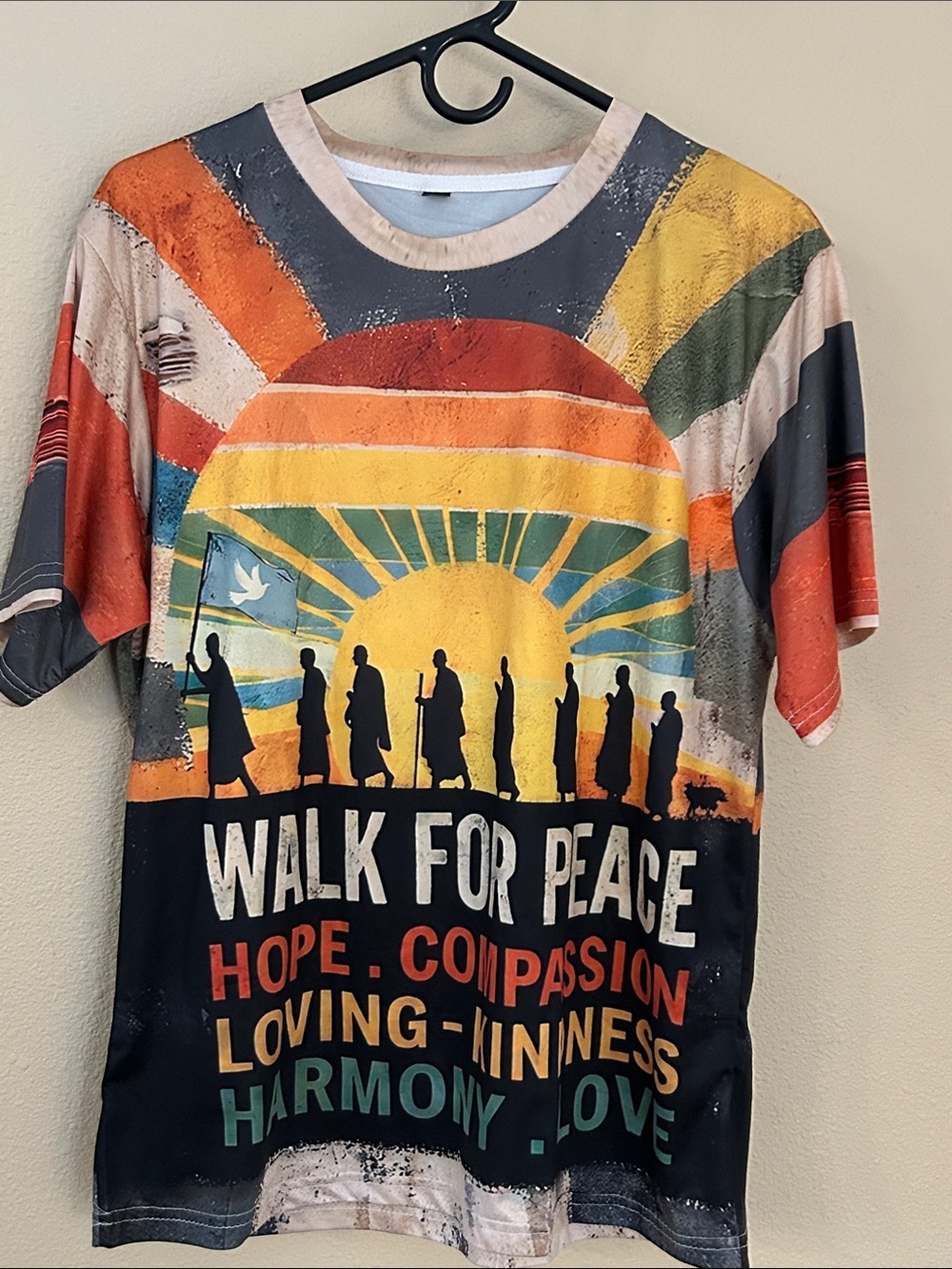 Walk For Peace Graphic Short Sleeve Tee - Multicolor